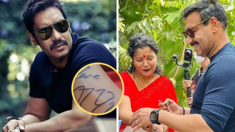 Actor Ajay Devgn’s die-hard fan gets the actors autograph tattooed ,shared an emotion post